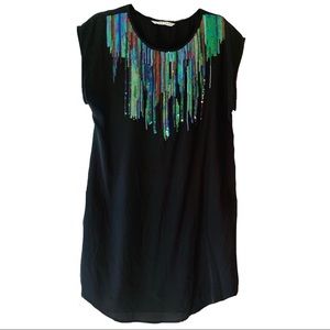 Trina Turk Silk Sequin dress, size M